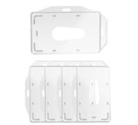 Porte Badge Porte Carte Plastique Rigide Transparent [Lot 5] Pour Carte De Crédit/Carte Identité/Carte Fidélité/Carte Bus/Carte Cantine/Badge Bureau