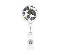 Porte-badge rétractable Blueberry, porte-badges avec pince d'identification pince crocodile
