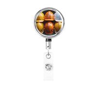 Porte-badge rétractable en métal robuste avec pince crocodile pour casques de construction, porte-badge, porte-badge, porte-nom, porte-badge, porte-badge pour infirmière, médecin, travailleur
