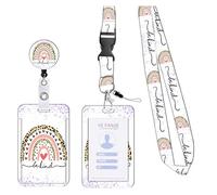 Porte-badge rétractable multifonction avec cordon amovible en PVC étanche pour bureau, propriétaire de cartes d'école avec rouleau rétractable