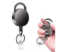 Porte Badge Retractable,Porte Badge Enrouleur,Extendable Key Fob,Porte Clef Retractable,Porte-Clés Rétractables pour Badges,60 à 70 cm Porte-Clés Extensible,pour Clés,Carte D'identité,Carte D'accès