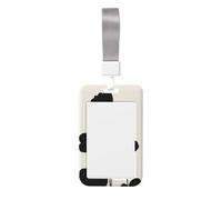 Porte-badge simple en plastique rigide avec motif floral et feuilles pour infirmières et bureau