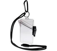 Porte-badge transparent étanche pour carte d'identité, étui de sport, porte-badge vertical avec cordon et porte-clés, badges d'identification, étiquettes, fournitures scolaires de bureau