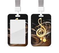 Porte-badge vertical avec cordon de protection pour carte d'identité, étiquette de musique, porte-badge avec fenêtre transparente, pochette de protection pour infirmière, médecin, fournitures de