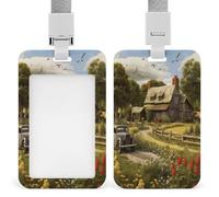 Porte-badge vertical en forme de chaume de ferme à suspendre - En plastique transparent - Pour infirmière et officier