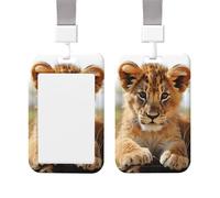 Porte-badge vertical en plastique pour carte d'identité - Porte-badge de travail avec cordon - Étanche - Pour employés de bureau