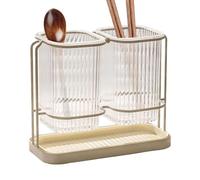 Porte-baguettes - Organiseur de couverts en acier inoxydable, étagère de rangement pour couverts, plan de travail pour ustensiles de cuisine, accessoires de salle à manger peu encombrant, station de