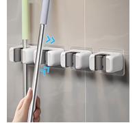 Porte Balai Mural Lot de 2 Supports Rangement Outils Balai Balayette Fixation Murale Cuisine Garage