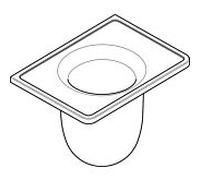 AXOR Universal Softsquare Pot de brosse WC, 92438000,