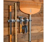 Porte-balais/outils, 5 logements, rail métallique
