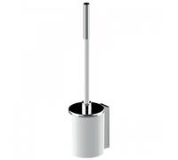 Porte-balayette WC - mural - avec brosse - Onyx Duo blanc chromé AKW INTERNATIONAL