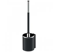 Porte-balayette WC - mural - avec brosse - Onyx Duo noir/chromé AKW INTERNATIONAL