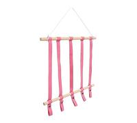Porte-barrette Mural en Bois Tissé pour Garçon et Filles, 1 Pièce | Clips et Nœuds, Rangement Suspendu pour Accessoires Capillaires, Salon ou Salle de Bain