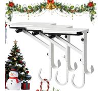 Porte-Bas de Noël Lot de 3 Supports en métal réglables et antidérapants | Porte-Bas De Noël Pour guirlande fêtes, guirlande lumineuse, petit ornement, support et rangement pour cheminée