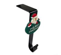 Porte-Bas Noël Père Noël Métal Pour Manteau Supporte 20lbs Stable pour | Convient à jusqu’à 4,3 pouces d’épaisseur pour facile à installer pour idéal pour décoration festive