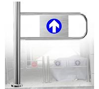 Porte battante automatique, dispositif d'entrée et de sortie de porte de sécurité, contrôle d'accès des piétons en acier inoxydable pour supermarché, entrepôt, magasin de détail Left 100 * 100cm