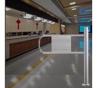 Porte battante Automatique en Acier Inoxydable, portillon d'entrée Manuel à Sens Unique pour magasins et supermarchés, barrière de sécurité à Ressort (Droite, 70 x 100 cm