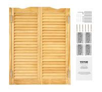 VEVOR Porte Battante Double, 907x28x1060 mm, Porte Saloon en Bois de Pin avec Charnières, Quincaillerie, Facile à Installer, pour Couloir d'Intérieur, Cuisine, Bar, Café, Entrée de Pub, Couleur Bois