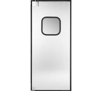 Porte battante en acier inoxydable à panneau unique 91,4 x 213,4 cm à usage commercial