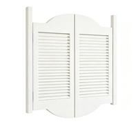 Porte Battante en Bois Massif 70cm-160cm, Porte Saloon Intérieure Double Sens avec Charnières, Partition Portillon Bois pour Cuisine Bar Escalier(White,140x90 cm (WxH))
