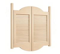 Porte Battante en Bois Massif 70cm-160cm, Porte Saloon Intérieure Double Sens avec Charnières, Partition Portillon Bois pour Cuisine Bar Escalier(Natural,155x90 cm (WxH))