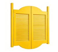 Porte Battante en Bois Massif 70cm-160cm, Porte Saloon Intérieure Double Sens avec Charnières, Partition Portillon Bois pour Cuisine Bar Escalier(Yellow,150x100 cm (WxH))