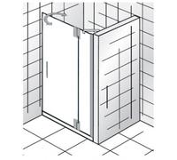 Porte battante HSK K2P sur le côté pour niche, dimensions : 90,0 x 200,0 cm, charnière de porte sur le côté droit, 2101090-R-41-50edelglas, Cabines de douche: Aspect chromé : ESG clair avec verre préc