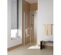 Porte battante Kermi RAYA PTD 12020, RAPTD120201AK, Couleur: Verre véritable argenté brillant mat transparent
