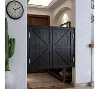 Porte Battante, Portes Saloon en Bois Massif, Style Western Porte Cowboy Porte Séparation Double intérieures Portes avec Charnières, pour Bar, Café, Cuisine(Black,71x90 cm (WxH))