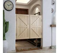 Porte Battante, Portes Saloon en Bois Massif, Style Western Porte Cowboy Porte Séparation Double intérieures Portes avec Charnières, pour Bar, Café, Cuisine(Natural,84x90 cm (WxH))
