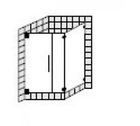 Porte battante SPRINZ agate R Plus sur mesure ou avec panneau latéral, dimensions jusqu'à : 900x900x2000mm, AR17.9SOM, Cabines de douche: Ferrures : surface spéciale, type de verre : cristal clair ave