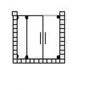 Porte battante sur mesure SPRINZ agate R Plus avec panneau latéral pour niche, dimensions jusqu'à : 1600x2000mm, AR24.3CHM, Cabines de douche: Pièces de montage : Chrome, Type de verre : Cristal clair
