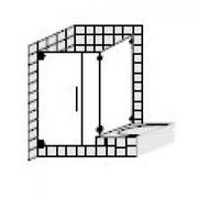 Porte battante sur mesure SPRINZ agate R Plus ou porte avec panneau latéral raccourci, dimensions jusqu'à : 900x900x2000mm, AR18.9SO, Cabines de douche: Equipement : surface spéciale, type de verre :
