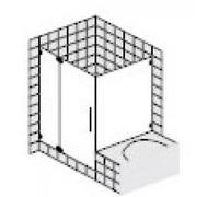 Porte battante sur mesure SPRINZ agate R Plus ou porte avec panneau latéral raccourci, dimensions jusqu'à : 900x900x2000mm, AR12.9CHS, Cabines de douche: Pièces de montage : Chrome, type verre : lumiè