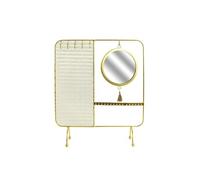 - Porte bijoux miroir en métal - Doré