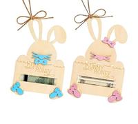 Porte-billets pour espèces Porte-argent en forme de lapin en bois pour fête