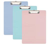 Porte-Bloc A4, 3 Pièces Porte-Bloc En Carton Avec Film, Clipboard Avec Pince Moderne Pour Le Stockage De Papier, Formulaires, Documents Et École (Pink, A4)