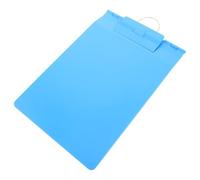 Porte-bloc A4 à Crochet, Plastique Bleu, Couvercle rabattable | Organiseur de Documents à Compartiments, Usage Infirmier, Format 33x22x1,5cm, pour École et Chariot