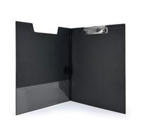Porte-bloc A4 avec rabat et pince - support rigide PVC noir porte document Noir