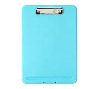 Porte-bloc de rangement en plastique, dossier slim avec porte-stylo | Durable, capacité 200 feuilles, avec logement stylo, idéal pour bureau, école et voyage Vert menthe