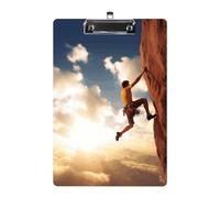 Porte-bloc en acrylique format A4 avec clip profilé en métal, support de dossier suspendu pour enseignant, travailleur social, fournitures de bureau, 21,6 x 31,8 cm