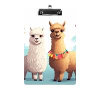Porte-bloc en acrylique lama alpaga format A4, porte-bloc standard avec clip profilé en métal, support de dossier suspendu pour enseignant, travailleur social, fournitures de bureau, 21,6 x 31,8 cm