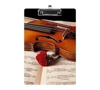 Porte-bloc en acrylique pour partitions de violon A4, durable et lisse avec clip en métal, support mural portable pour bureau, salle de classe, infirmières et enseignants