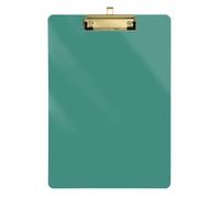 Porte-bloc en acrylique vert tortue de mer, format A4, porte-bloc de taille standard, 31,8 x 22,9 cm, clip doré
