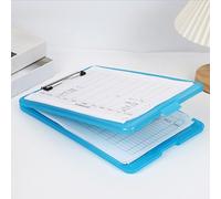 Porte-bloc en plastique format lettre avec porte-stylo | Classeur en polypropylène durable pouvant contenir 200 feuilles avec boucle sécurisée et emplacement pour stylo pour les
