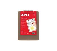 APLI Porte-bloc 13781 – plastique transparent gris 210 x 297 mm