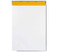 Porte-bloc - HANSA - A4 portrait - Aluminium - Gris - Pince large orange