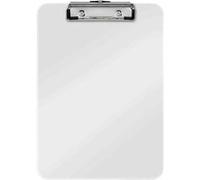 Leitz - Porte-bloc A4, Capacité 75 Feuilles, Clip Métallique Solide, Crochet de Suspension, Polystyrène, Blanc WOW, 39710001