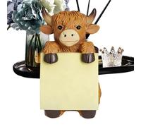 Porte-bloc-notes en forme de vache | Organiseur de bureau pour notes adhésives Support de feuille de mémo, support de bloc-notes collant animaux mignons - Pour bureau, collège, école, hôtel, étudiants