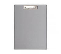 MAUL porte bloc A4 | Porte bloc en carton avec pince moderne et revêtement en film | Format DIN A4 | Avec fixation pour accrocher au mur | Pour le bureau, la cuisine et l'atelier | Argenté